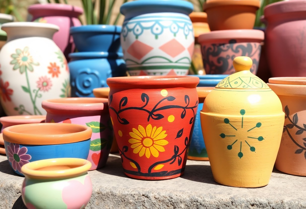 how to paint clay pots mct